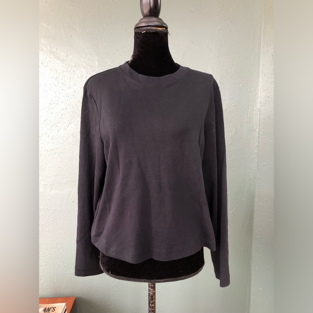 NU-IN Black Long Sleeve Crewneck Top LG